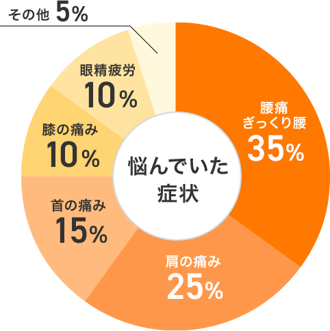伊丹市の安堂寺みのり鍼灸整骨院に来院されるお客様が悩んでいた症状